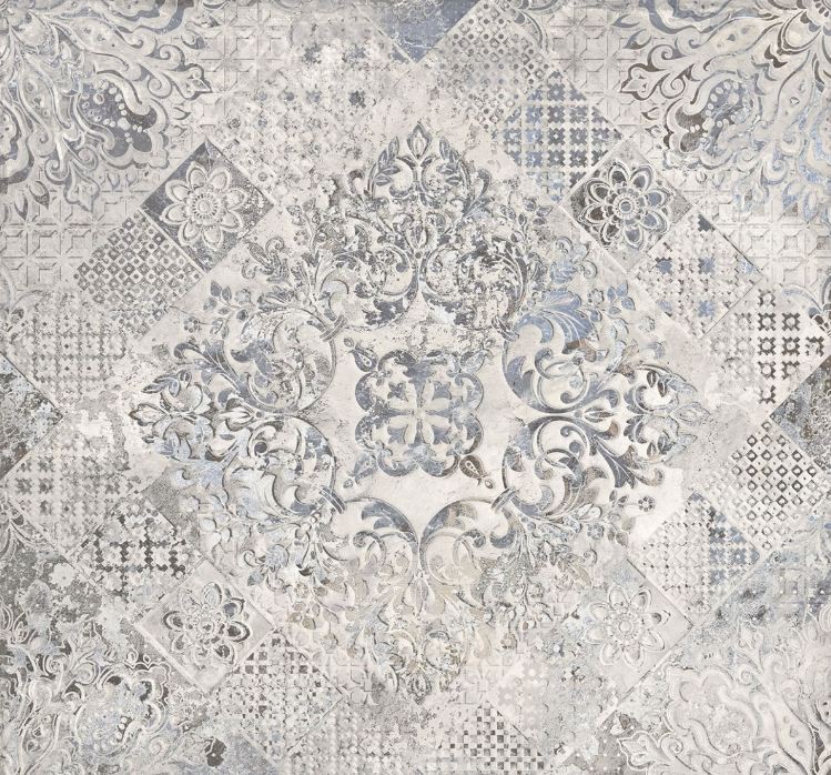 Gres decoracyjne wzorzyste imitujące beton szare Absolut Keramika Troya Memphis Lappato 60x60 crt, kr 45617
