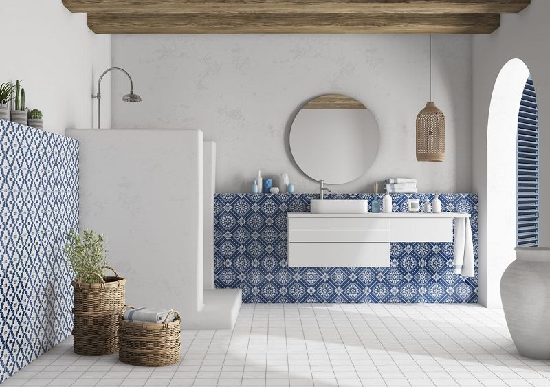 Estudio Andratx Tramontana Navy 15x15 płytka podłogowa patchwork 128932