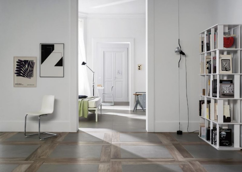 Płytki podłogowe imitujące beton Marazzi Block Grey MM58 90x90 48470