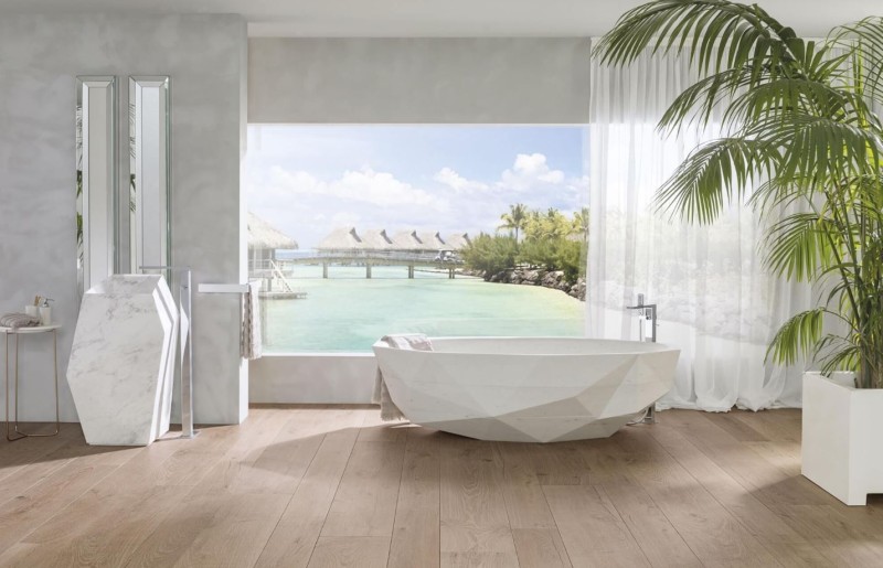Płytki podłogowe, ścienne naturalne drewno brązowe Porcelanosa Delaware Natural 29,4x180 81327