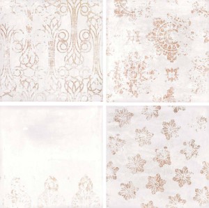 Płytki podłogowe patchwork beżowe białe Wow Chateau Antique White Gloss 18.5x18.5