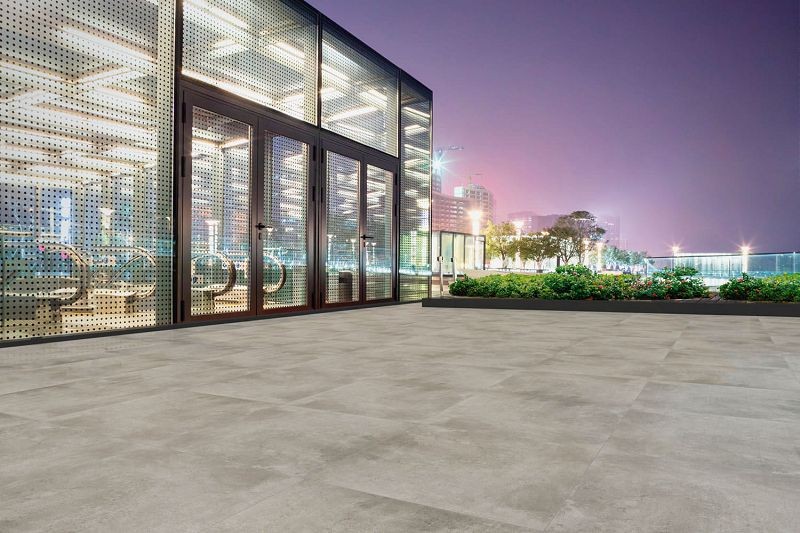 Vista Grey Lappato Rett. 80x80 płytki gresowe imitujące beton 152267
