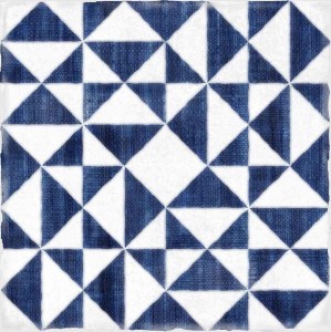 Estudio Andratx Mallorca Navy 15x15 płytka podłogowa patchwork