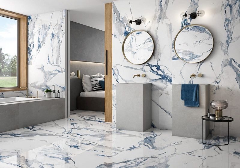 Geotiles Crash Blue Natural 30x60 płytka imitująca marmur 132190