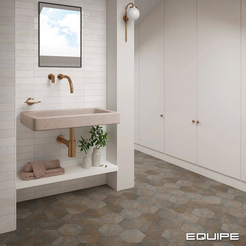 Equipe Oxide Hex Gris 17,5x20 płytki metalizowane heksagonalne 128376