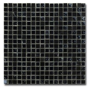 Mozaika szkło kamień czarny El Casa Arctic Black 30,5x30,5 cm