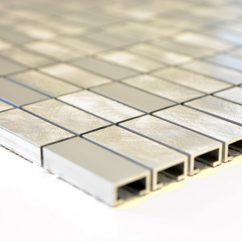 Mozaika srebrna aluminiowa prostokąt mat Metropol MM 0261 30,0 x 30,0 103038