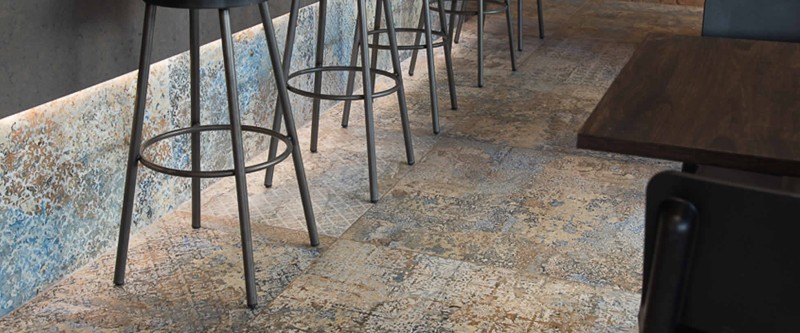 Promocja!!! Płytki patchworkowe gresowe niebieskie beż szare Aparici Carpet Vestige 59,2x59,2 11275