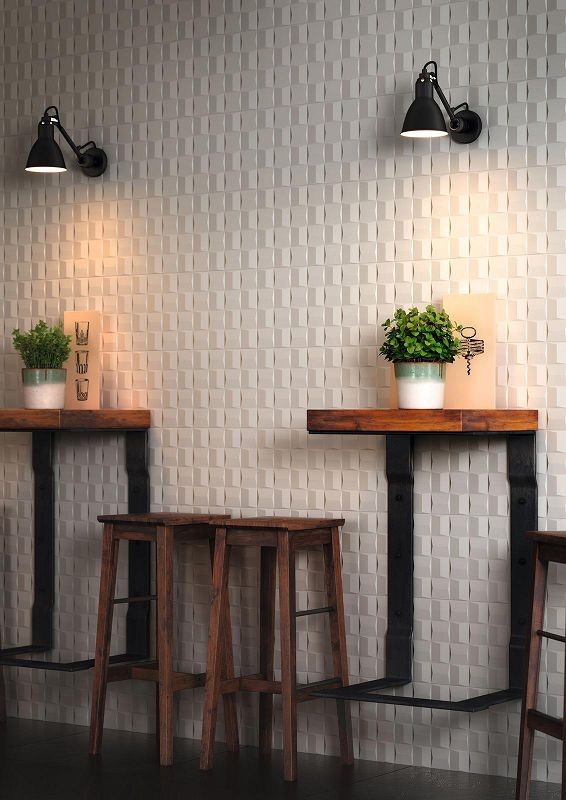 Marazzi Absolute White Struttura Cube Satinato 25x76 M021 płytka ścienna 136698