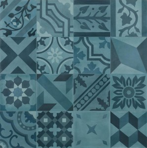 Marazzi D_Segni Blend Decoro Mix Azzurro 20x20 M607 płytka gresowa patchwork mix