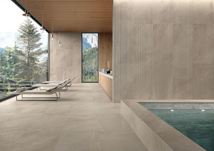 Italgraniti Shale Taupe Naturale 120x120 płytki gresowe imitujące kamień 105501