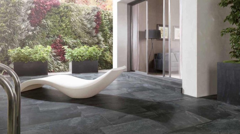 Płytki podłogowe, ścienne imitujący kamień Porcelanosa Samoa Antracita 40x80 43373