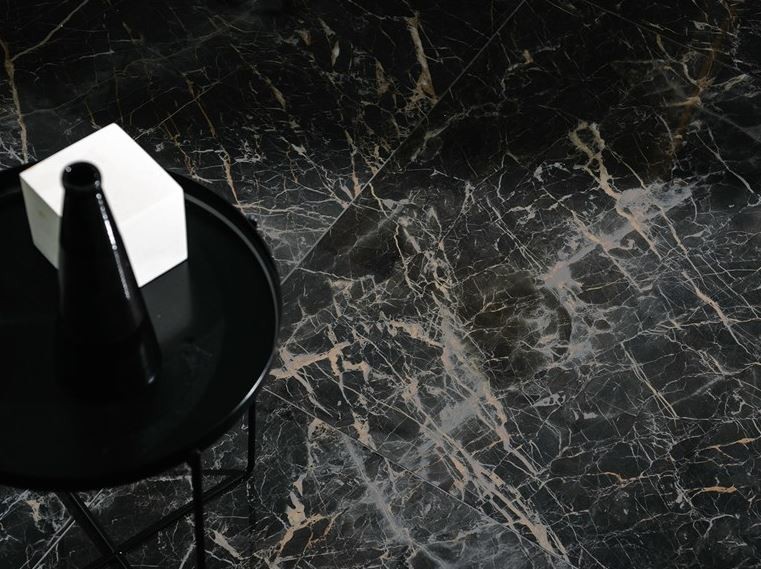 Płytki-spieki imitujące ciemno-brązowy marmur połysk Marazzi Grande Marble Look S. Laurent Lux M0GA 120x240 46809