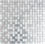 Mozaika srebrna alu mix w połysku mała kostka Metropol MM 0257 30,0 x 30,0 79283