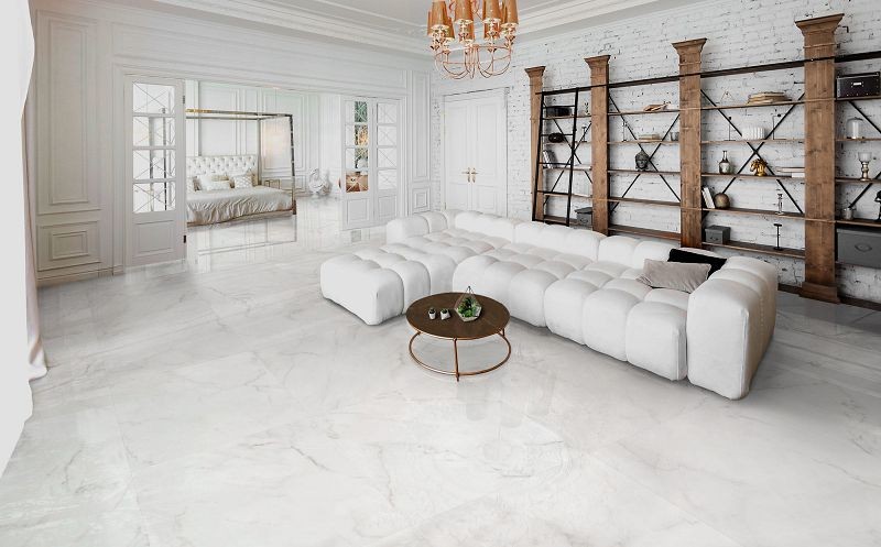 ITT Alexandra White Polished Rect. 120x120 płytka imitująca marmur 134593