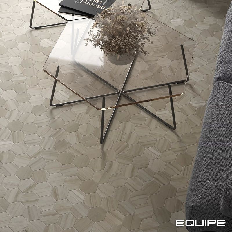 Equipe Lithos Beige 11,6x10,1 płytki gresowe heksagonalne imitujące kamień 127953