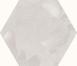 ITT Blossom Grey Matt 23x27 płytki heksagonalne motyw kwiatowy