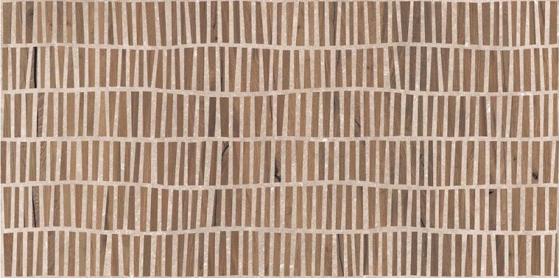 Płytka podlogowa-ścienna imitująca drewnianą mozaike beżowa Flaviker Nordik Stone Domino Sand mat 60x120 85710
