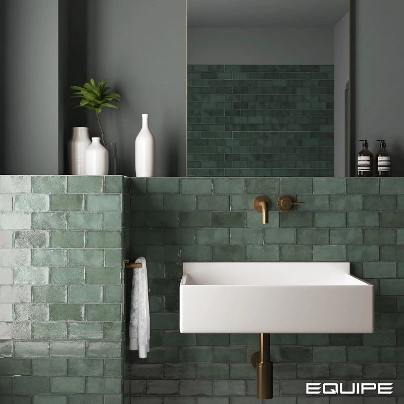 Equipe Altea Pine Green 7,5x15 płytki ścienne cegiełki 126678