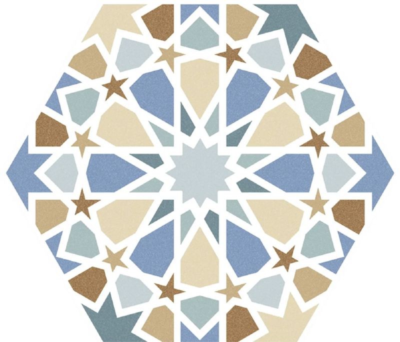 Keros Hexa Al-Andalus Mix 23x27 płytka heksagonalna patchwork marokański 135717