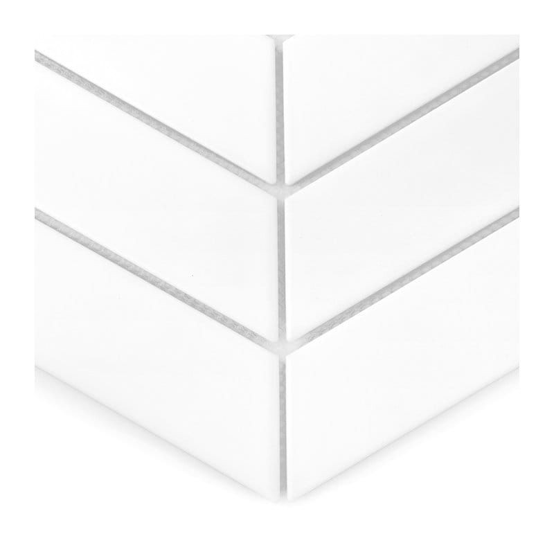 Dunin Royal Chevron White Matt 31,8x22,4 płytki jodełki ścienne 103523