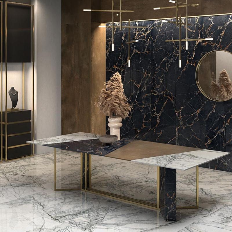 ABK Sensi Signoria Port Gold Natural 60x120 płytki gresowe imitujące czarny marmur 107916