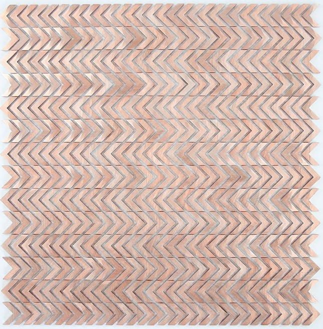 Mozaika Metalowa Szczotkowana Gravity Chevron 3D Różowe Złoto 30x29,8 103741