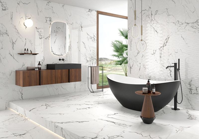 ITT Calacatta Black Matt Rect. 59,5x59,5 płytki marmurowe gresowe 134871
