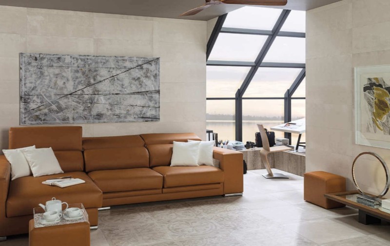 Płytki podłogowe, ścienne imitujące szary beton Porcelanosa Harlem Acero 80x80 14926
