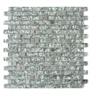 Mozaika bite szkło srebrne z metalem Metropol MM 0363 29,8 x 30,4
