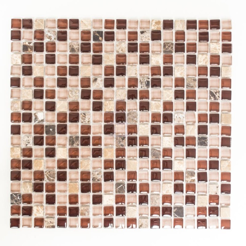 Mozaika mix brązowa beżowa naturalny kamień szkło Metropol MM 0140 32,2 x 30,5 102448