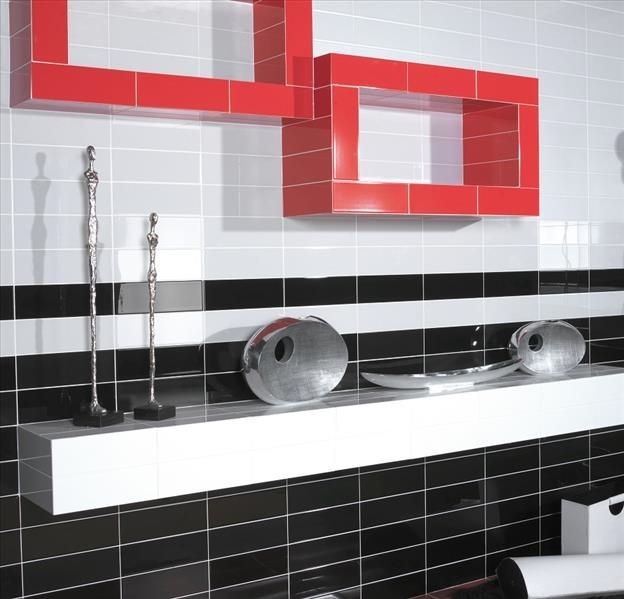 Ribesalbes Ceramica Blanco Brillo Liso 7,5x30 płytka ścienna prosta cegiełka 150271