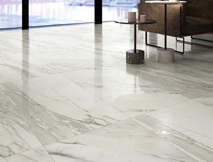 Marmuropodobna płytka Nova Bell IMPERIAL Calacatta Bianco Silk 60x120 10171
