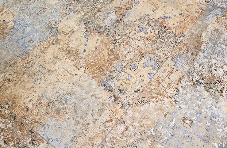 Promocja!!! Płytki patchworkowe gresowe niebieskie beż szare Aparici Carpet Vestige 59,2x59,2 11271