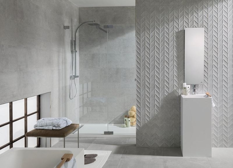 Płytki podłogowe beton szare Porcelanosa Dover Acero P18569521 59,6X59,6 43064