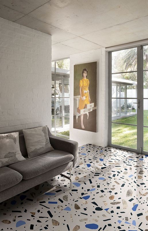 Fioranese Ghiaia Maxi Bianco Lucidato 60x60 GHX601L płytki gresowe lastryko 129798