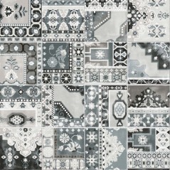 Płytka podłogowa ścienna salon przetarty szary biały patchwork ABK Play Capret Mix Grey 20x20 86784