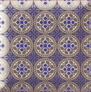 Płytki orientalne granatowe Mainzu Hd Effects Dekor Metal Blu 15x15
