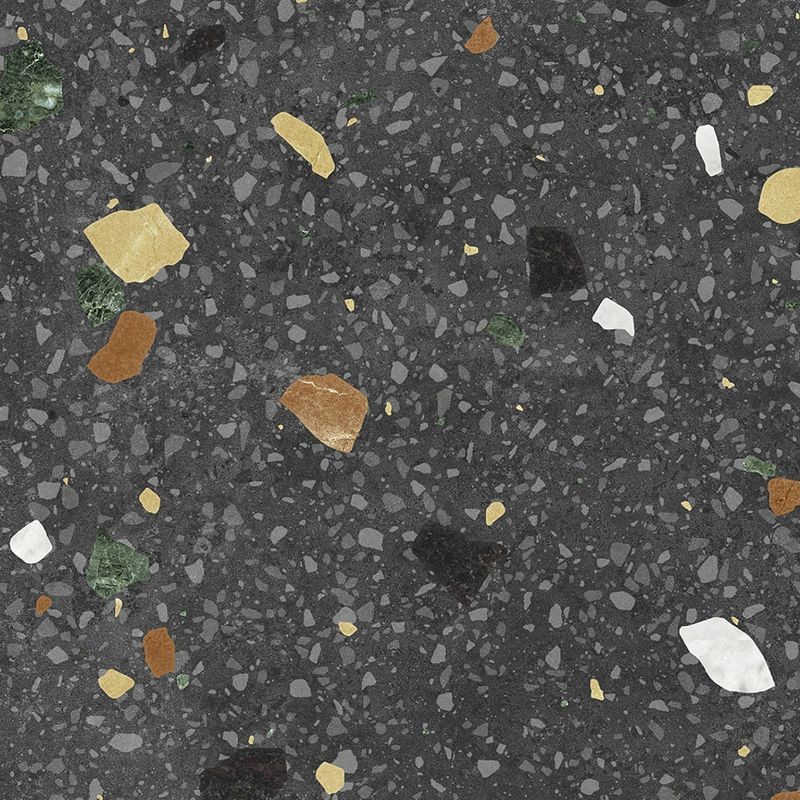 Keros Tritato Negro 25x25 płytka gresowa lastryko 135912