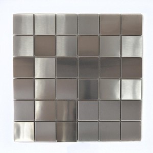 Mozaika aluminiowa srebrna duży kwadrat Metropol MM 0329 29,8 x 29,8