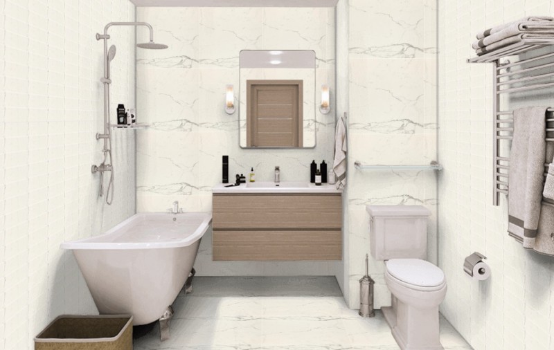 Płytki imitujące marmur Marazzi Allmardle Statuario Lux 58x58 16336