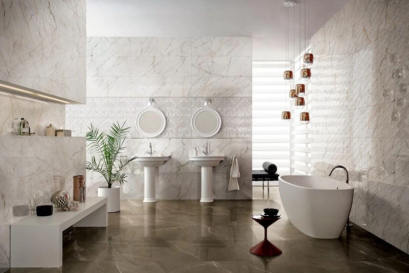 Marazzi Allmarble Golden White Lux Decoro Regent 40x120 M8T9 płytka ścienna 136967