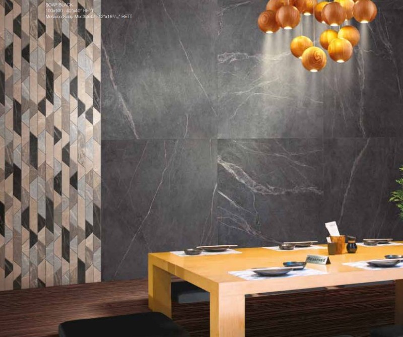 Płytki podłogowe marmur czarny Cercom Soap Stone Black 120x120 100666