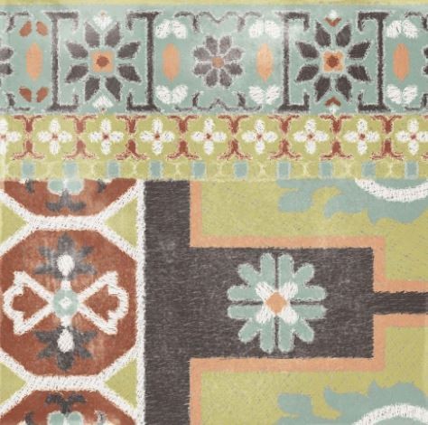 Płytka podłogowa ścienna szalon przetarty zielony niebieski beż patchwork ABK Play Capret Mix Multicolor 20x20 86826
