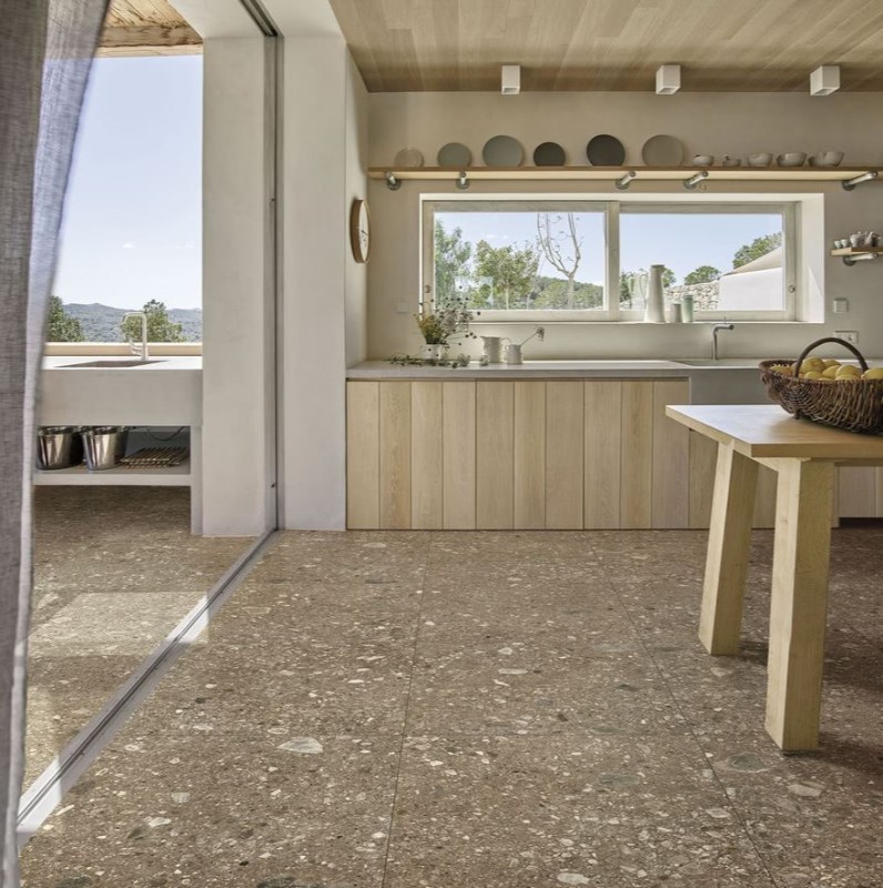 Gres beżowy szary na zewątrz Marazzi Mystone Ceppo di Gre Beige MQW1 75x75 71517
