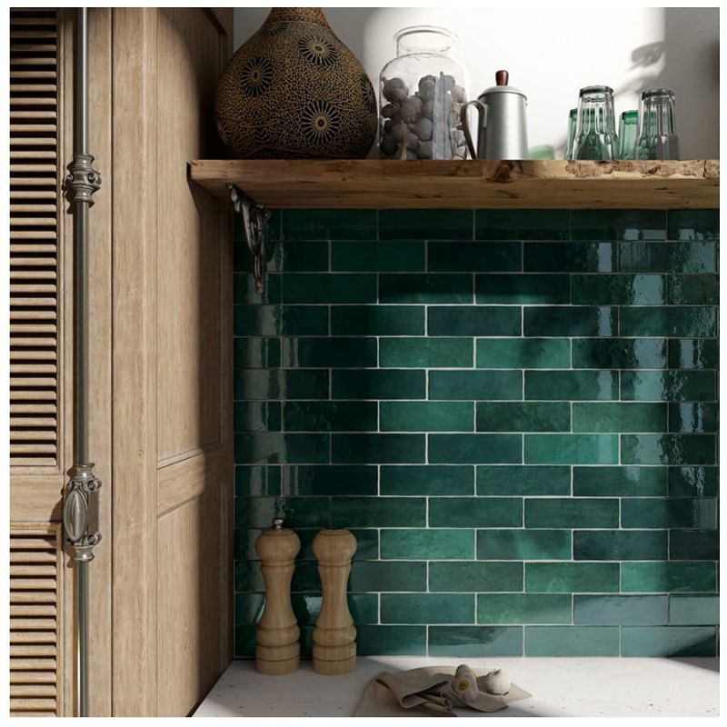 Equipe Artisan Moss Green 6,5x20 płytka ścienna 126833