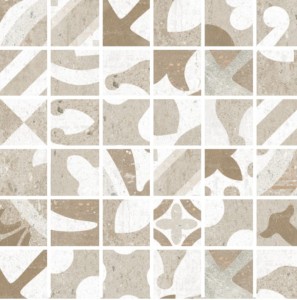 Płytki mozaica biało-beżowe Aparici Retro Random Natural Mosaico 29.75 × 29.75