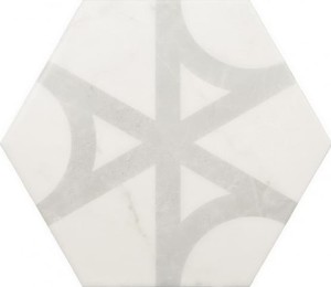 Płytki heksagon marmur Equipe Carrara Hexagon Flow 17,5 x20