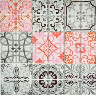 Mozaika szkło patchwork czarna czerwona Metropol MM 0566 30,0x 30,0 85008