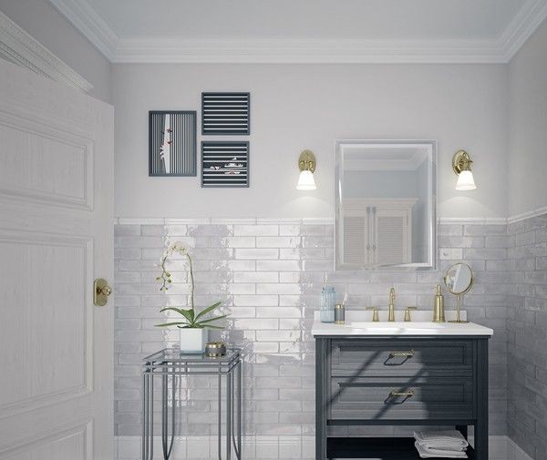 Equipe Splendours Grey 7,5x30 płytka ścienna 159048